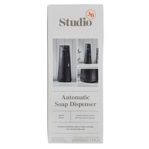 Studio 3B Finch Touchless Automatic Sensor Soap Dispenser Matte Black 10oz New